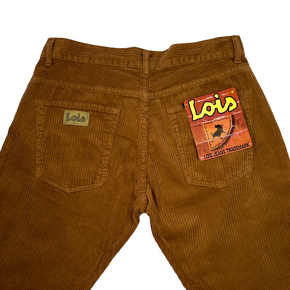 Lois Jeans Dallas Fit Elephant Jumbo Cord Thick Corduroy Navy Blue